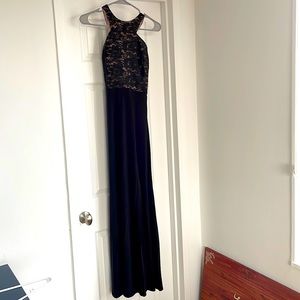 Black Halter Formal Gown